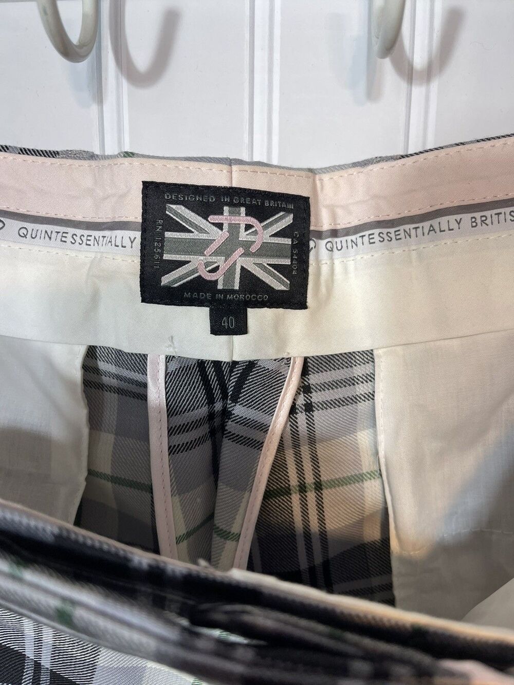 Ian Poulter Gray and Black Plaid Golf Pants Designer Cool Standout’s 40/32 #0080